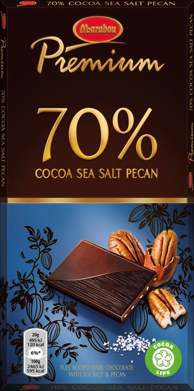 MARABOU Premium 70% Cocoa Sea Salt/ Pecan 100g