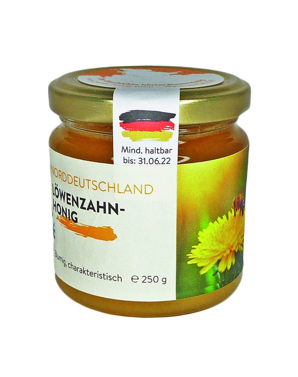 Deutscher Honig  Löwenzahnhonig aus Mecklenburg-Vorpommern 250g