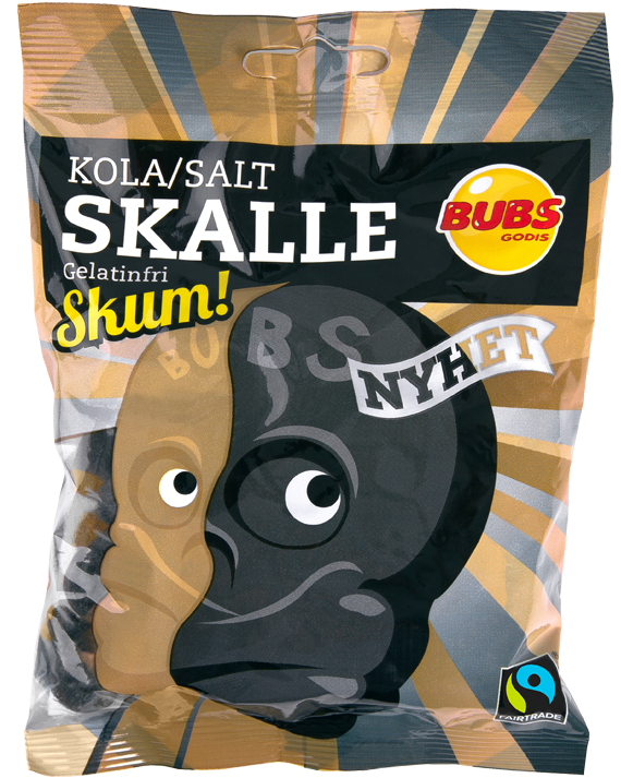 BUBS Kola/Salt Skalle Gelatinfri - Karamel-Salzlakritz, gelatinefrei 90g