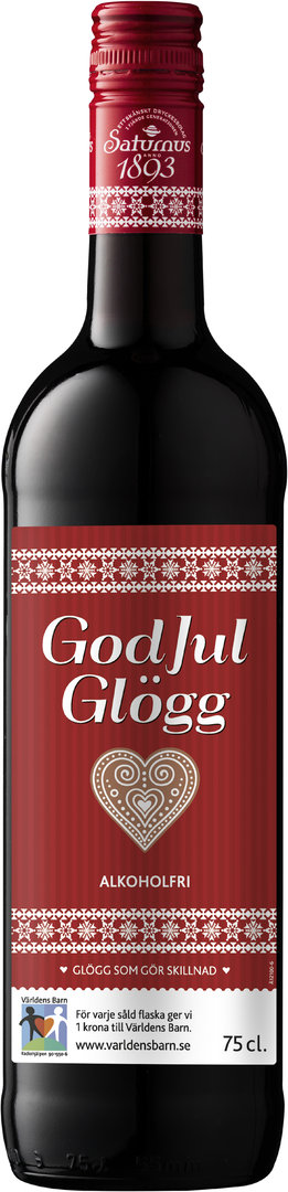 Saturnus God Jul Glögg Röd Alkoholfri - alkoholfreier Glögg, 0,75l Flasche