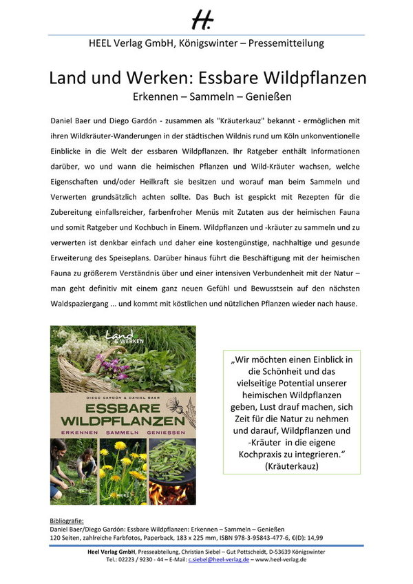 Essbare Wildpflanzen - Daniel Baer und Diego Gardón