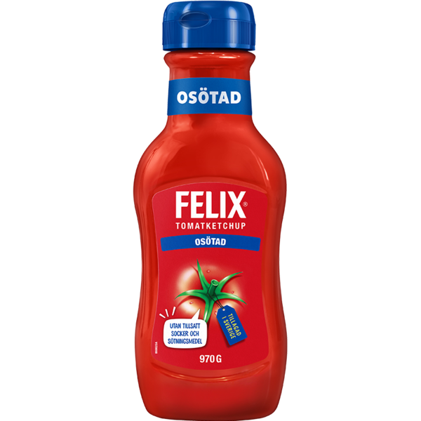 FELIX Ketchup OSÖTAD - ohne Zusatz von Zucker & Süßungsmittel, 970g