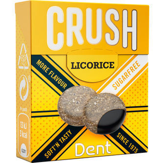 CRUSH Licorice - zuckerfreie Lakritzpastillen aus Norwegen, 25g