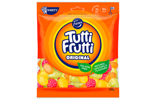 FAZER Tutti Frutti ORIGINAL gelatinfri 120g
