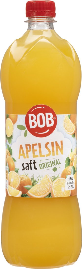 BOB  Blandsaft Apelsin - Orangensirup, 0,95l