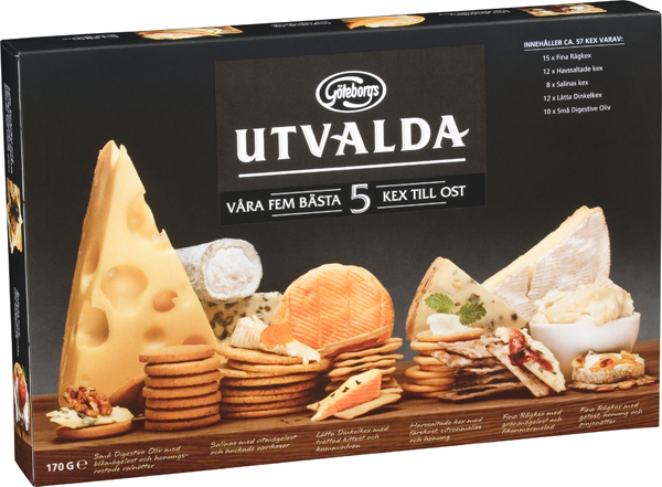 GÖTEBORGS Utvalda 5 beste Kekssorten für ein Käsebuffet, 170g