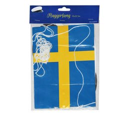Flaggengirlande "schwedische Flagge" 15 x 22,5cm