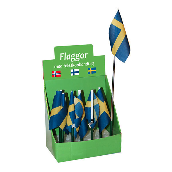 Flagge "Schweden" mit Teleskophandgriff