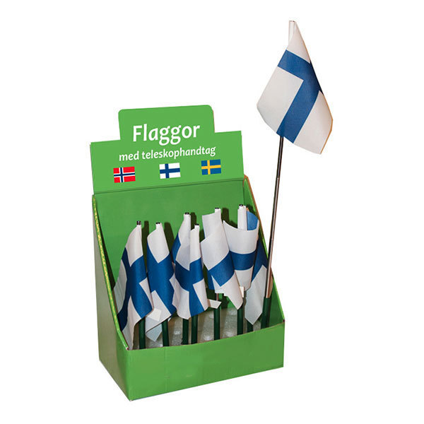 Flagge "Finnland" mit Teleskophandgriff