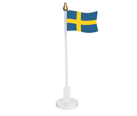 Premium Tischflagge aus Holz "Schweden", 30cm Höhe
