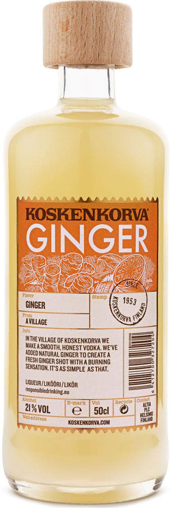 KOSKENKORVA Ginger - Ingwer Likör 0,5l, 21% Vol. Alk.