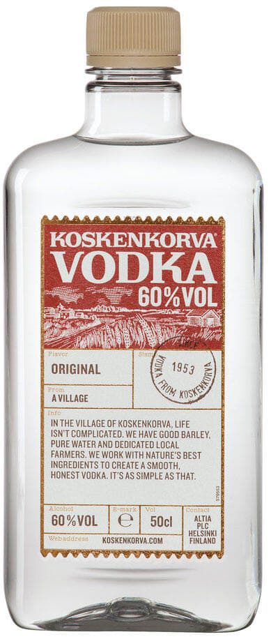 KOSKENKORVA Vodka Original 0,5L PET 60% Vol.Alk.