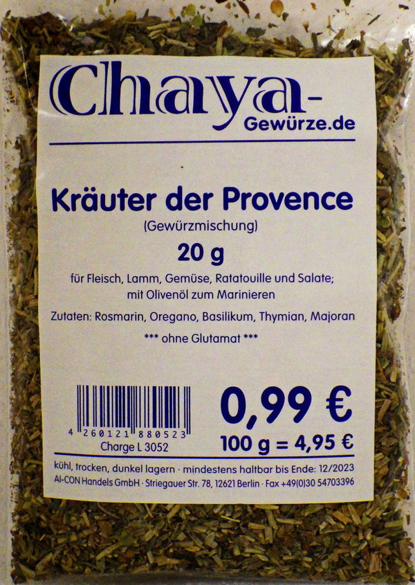 Chaya - Gewürzmischung Kräuter der Provence im 20g Beutel