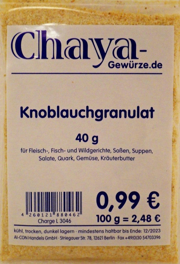 Chaya - Knoblauchgranulat im 40g Beutel