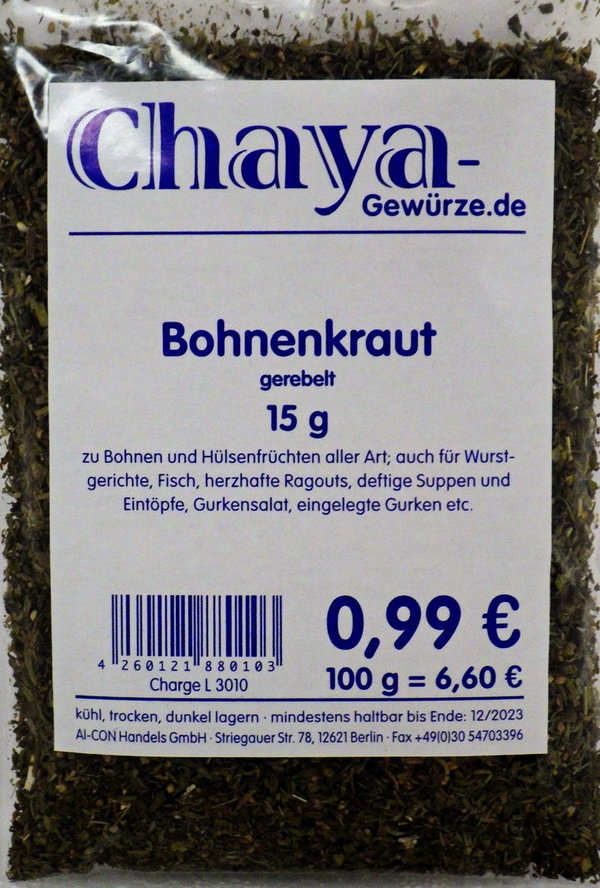 Chaya - Bohnenkraut im 15g Beutel
