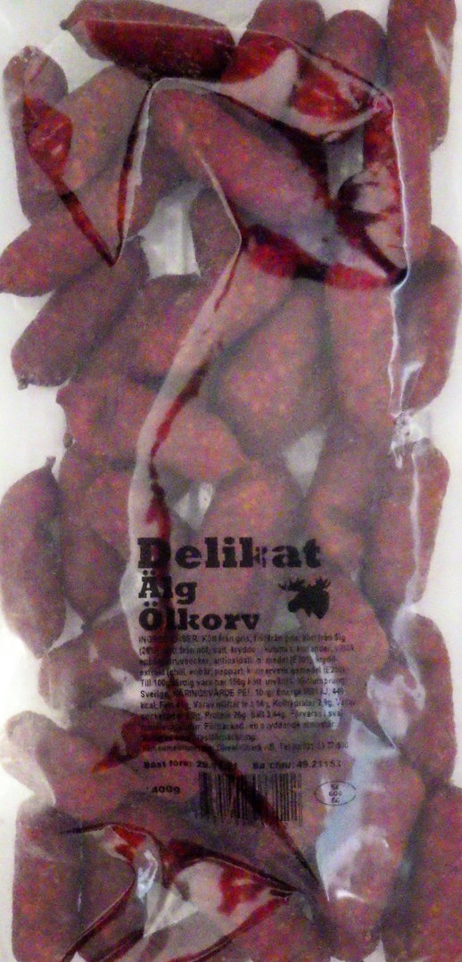 Ölkorvsnacks Elchwurst Delikat - Snack-Salami, 400g MHD** 08.05.2023