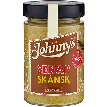 Johnny´s Skånsk Senf  - Senap Skansk, 280g Glas  MHD 29.10.2022
